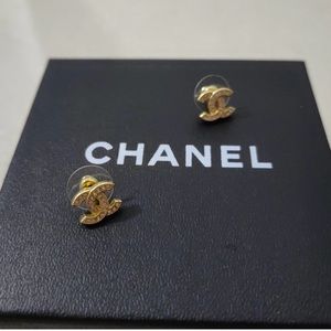 Gold Chanel Studs
